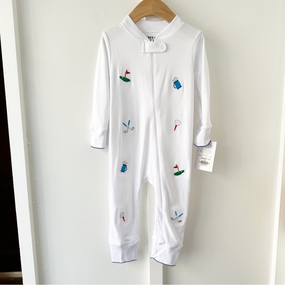 Sammy + Nat Other - SAMMY+NAT white golf onesie